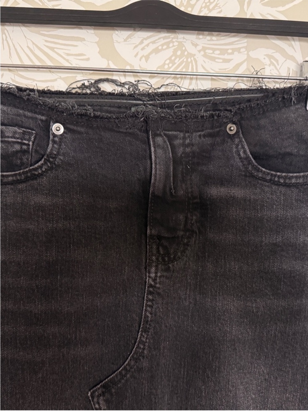 wild fable Black Washed Denim Maxi Skirt - Long Casual Style - Picture 6 of 9